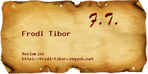 Frodl Tibor névjegykártya